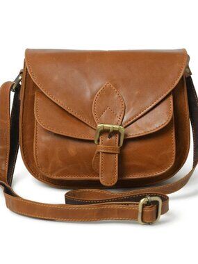 The Leather Molina Satchel- Tan Brown - New